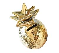 WOONEKY Creative Ceramic Pineapple Money Bank Coin Saving Pot Decorative Desktop Ornament for Home Decor Birthday Gift to Cultivate Money Saving Habits