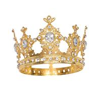 WOONEKY Crown Tiara Jewelry for Boys and Girls Children's Princess Birthday Cake Decoration Rhinestone Queen Jeweled Alloy Headdress Party Favor Boys and Girls Outfits Dessert Table Decor