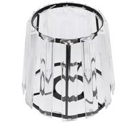 WOONEKY Crystal Glass Lamp Shade Replacement for Pendant Lights High Black Staircase Design Thick Transparent Lampshade for Living Bedroom Cafe Bar Lighting