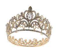 WOONEKY Crystal Wedding Crown Headband Bridal Headpiece with Dazzling Stones Comfortable Royal Tiara for Bride Birthday Party Prom