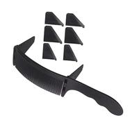 WOONEKY Curved S-shaped Hair Cutting Comb Set for Men Black Professional Barber Styling Comb Positioning Guide for Hairdressers and Travel
