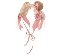 WOONEKY Cute Bear Ears Headband for Cosplay Featuring Plush Polyester and Lace with Comfortable, Wear Resistant Design for Costume Parties and Lolita Style