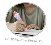 WOONEKY Cute Ice Cream Cone Gel Pens for Office Lightweight Portable Writing and Sketching Pens Fun Jelly Beans Design Gift for Birthdays and Holidays Party Favors