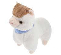 WOONEKY Cute White Alpaca Plush 25cm Stuffed Animal Soft Furry Alpaca Doll Pillow for and Home Decor
