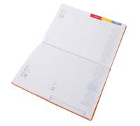 WOONEKY Daily Planner Notepad Orange Efficient Schedule Pad Teacher Lesson Work Plan Pad Lightweight Appointment Organizer for Home Office and Study Use