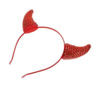 WOONEKY Dazzling Rhinestone Devil Horns Headband Halloween Demon Horn Headpiece Creative Cow Hairhoop for Fancy Dress Cosplay Party Accessories