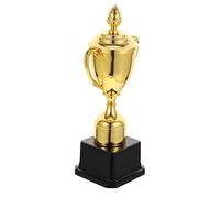 WOONEKY Decorative Boy Girl's Trophy Cup Multi-function Award Trophy for Competitions and Events Plastic Game Accessory with Lid Encouraging Prize for Young Winners