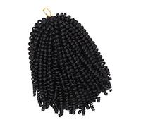WOONEKY Decorative Dreadlock Wig Small Spring Curl Synthetic Hairpiece Heat Resistant Low Temperature Fiber Hip-hop Braid Wig for Women Fashion Headwear