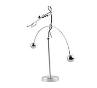 WOONEKY Desktop Couple Design Balance Ball Ornament Iron Art Tumbler Decor for Home Office Unique Kinetic Science Craft for Aesthetic Desktop Decor