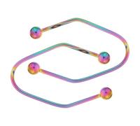 WOONEKY Dimple Maker Facial Tool 2pcs Stainless Steel Cheek Shaper for Natural Dimples Face Exerciser Suitable for Women and Men Facial Muscle Training