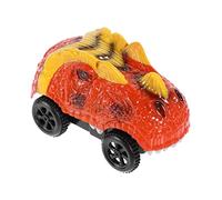 WOONEKY Dinosaur Electric Glowing Track Car DIY Assembly Replacement Track Car for Light Up Spinning Material Fun for Ages