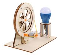 WOONEKY DIY Hand Crank Generator Science Kit for Kids Portable Electricity Generator for Boys and Girls Educational Plaything for Scientific Experiments Random Color Light Bulb