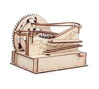 WOONEKY DIY Wooden Marble Run Puzzle Educational for Students Wear Resistant Mechanical Building Track Creativity and Imagination