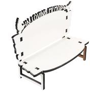 WOONEKY DIY Wooden Sublimation Chair Ornament Blank for Crafting Table Centerpiece and Office Decor Disassemblable Wooden Chair Adornment for Heat Transfer Personalization and Memory