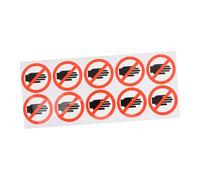 WOONEKY Do Not Touch Warning Label Sticker Self-Adhesive Safety Decal for Walls and Equipment Bright Peel and Stick Safety Sign for Accident Prevention in Hazardous Areas