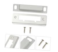 WOONEKY Door Plate with Double Mortice Catch Stainless Steel Lightweight Anti-Rust Striker Plate Without Chiseling or Grinding for Front Door Security