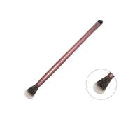 WOONEKY Double Ended Eyebrow Makeup Brush with Premium Fiber Bristles Aluminium Handle Cosmetic Tool for Natural Eyebrow and Eyeshadow Application Dark Matted Golden Finish Portable and