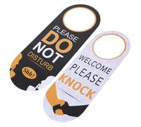WOONEKY Double Sided Do Not Disturb Door Hanging Sign Hotel Door Knob Pendant for Meeting Spa Sleep Rest Easy to Mount Practical and Charming Design