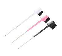 WOONEKY Duo Brow Brush Eyelash Comb Brush Set Multifunctional Eyebrow Brush for Shape Non-slip Handle