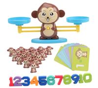 WOONEKY Educational Arithmetic with Monkey Balance Scale for Interactive Math Sensory Game to Develop Fine Motor Skills and Counting Ability Suitable for Boys and Early Learning