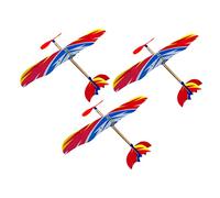 WOONEKY Educational DIY Rubber Band Powered Aircraft Colorful Small Model for Construction Enhances Logical Thinking and Parent Interaction Outdoor and Indoor Play