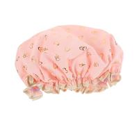 WOONEKY Elastic Band Reusable Shower Cap Large Size Satin Bonnet for Bathing Hair Cover for Women