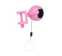 WOONEKY Electric Cat Toy Hair Ball Grabing Toy PET Teaser 1 Pc Automatic Lifting Ball ABS Material Clip Adjustable Design Pink for Home Kitten Exercise