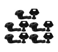 WOONEKY Electronic Cabinet Lock, Distribution, Black Plastic Tongue Bolt Latch, 5 Sets, Easy Installation for Electrical Switch Cabinets, Residential Use