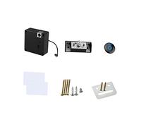 WOONEKY Electronic Cabinet Lock for Drawer and Cupboard Invisible No Drill Installation Keyless Magnetic Sensor Lock for Single Double Doors Black Battery Not Included