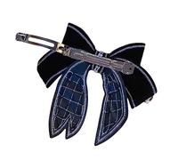 WOONEKY Elegant Diamond Hair Bow Clip Bowknot Hairpin for Girls Fashion Hair Accessories Stylish Headdress Clip