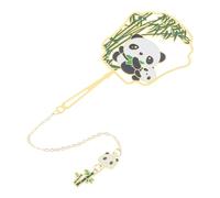 WOONEKY Elegant Metal Panda Bookmark Cartoon Page Marker Pendant for Book Reading Painted Finish Unique Gift for Book Lovers and Students