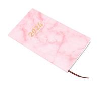 WOONEKY English Management Notebook Pink Marble Weekly Monthly Planner To Do List Notepad for Students Office Workers and Travelers Diary Organizer with Fine Texture