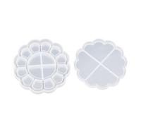 WOONEKY Epoxy Resin Mold for DIY Craft Storage Box with Lid Silicone Mould for Jewelry Organizer Smooth Non-Stick Reusable Casting Mold Delicate Design for Custom Compartment Box Creation