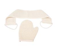 WOONEKY Exfoliating Bath Gloves Washable Body Scrubber Deep Exfoliating Shower Mitts Back Strap for Men and Women Spa Massage Skin Care