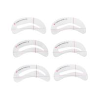 WOONEKY Eyebrow Stencil Templates 6Pcs Reusable Eyebrow Grooming Kit with 3 Style Options for Precise Makeup and Diy Eye Brow Shaping