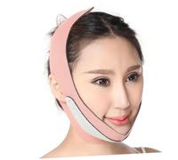 WOONEKY Face-lifting Artifact Thin Face Strap for Women Elastic Chin Strap for Slimming Jawline and Reducing Double Chin Firming V-shape Mask in Pink for Night Use and Snoring Prevention