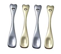 WOONEKY Facial Cream Dishing Spoons Pcs Zinc Alloy Beauty Spoons Non-bendable Non-rust for Face Creams Masks
