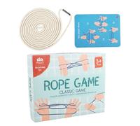 WOONEKY Finger String Portable Cradle Rope Hand Game for Adults Cooperative Chinese Finger Weaving Sensory Plaything for Outdoor and Indoor Fun