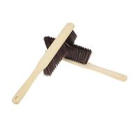 WOONEKY Fireplace Cleaning Brush Hand Broom 2pcs Wooden Long Handle with Fine Bristles for Efficient and Gentle Cleaning for Ash and Dust Removal Suitable for Home and Commercial Use