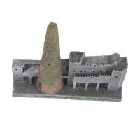 WOONEKY Fish Tank Decor Castle Ornaments Aquarium Decor Fortification Resin Castle Shape Ornament