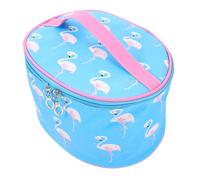 WOONEKY Flamingo Cosmetic Bag Pu Makeup Pouch Zipper Portable Travel Toiletry Organizer for for Women The Go