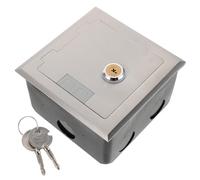 WOONEKY Floor Socket Panel Weatherproof Electrical Enclosure Waterproof Electrical Enclosures Floor Outlet Cover Recessed Flat Hidden Socket Silver