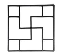 WOONEKY Floor Tile Mould Garden Paving Mold Plastic Reusable Manually Paving DIY Tool for Garden Path, Black