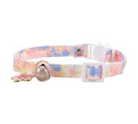 WOONEKY Floral Adjustable Cat Collar with Bell Adorable Cat Accessory Soft Material for Parties Festivals Cute Design for Cats Dogs