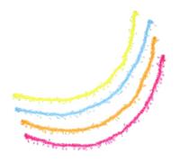 WOONEKY Fluorescent Macaron Star Streamers Neon Garland Party Decorations Glow in Dark Lightweight Hanging for Birthday Wedding Halloween Christmas Ceiling Decor