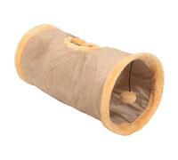 WOONEKY Folding Cat Play Tunnel Suede Cat Tunnel Toy for Indoor Cats Interactive Kitten Tunnel with Hole for Boredom Relief