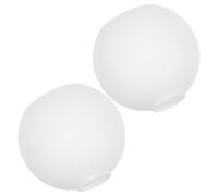 WOONEKY Frosted Glass Lamp Shade Replacement Providing Uniform Soft 2pcs with White Globe Design Glass Lampshade Replacement Modern Round Lamp Shades for Ceiling and Pendant Lights
