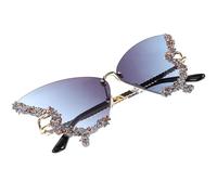 WOONEKY Funky Glasses with Resin and Metal Frame Oversized Butterfly Shaped Sunglasses UV Protection, Easy to Operate and Install for Women for Sunny Days and Outdoor Activities