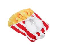 WOONEKY Funny Plush French Fries Hat Party Headdress for Festival Cosplay Unisex Costume Accessory Suitable for Adults Birthday Celebration Gift