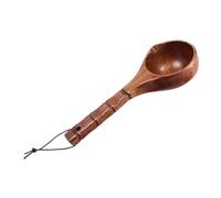 WOONEKY Garden Wooden Water Ladle Durable Long Handle Scoop for Bathing Gardening and Tea Ceremony Ergonomic Design for Comfortable Use Authentic Traditional Experience